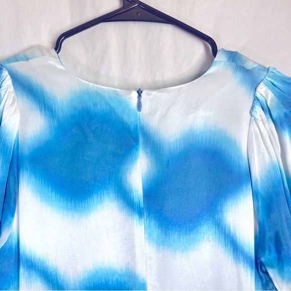 NWT Cecilie Copenhagen Gillian Dress Tie Dye Blue/White SZ XS Party Midi - Picture 4 of 7